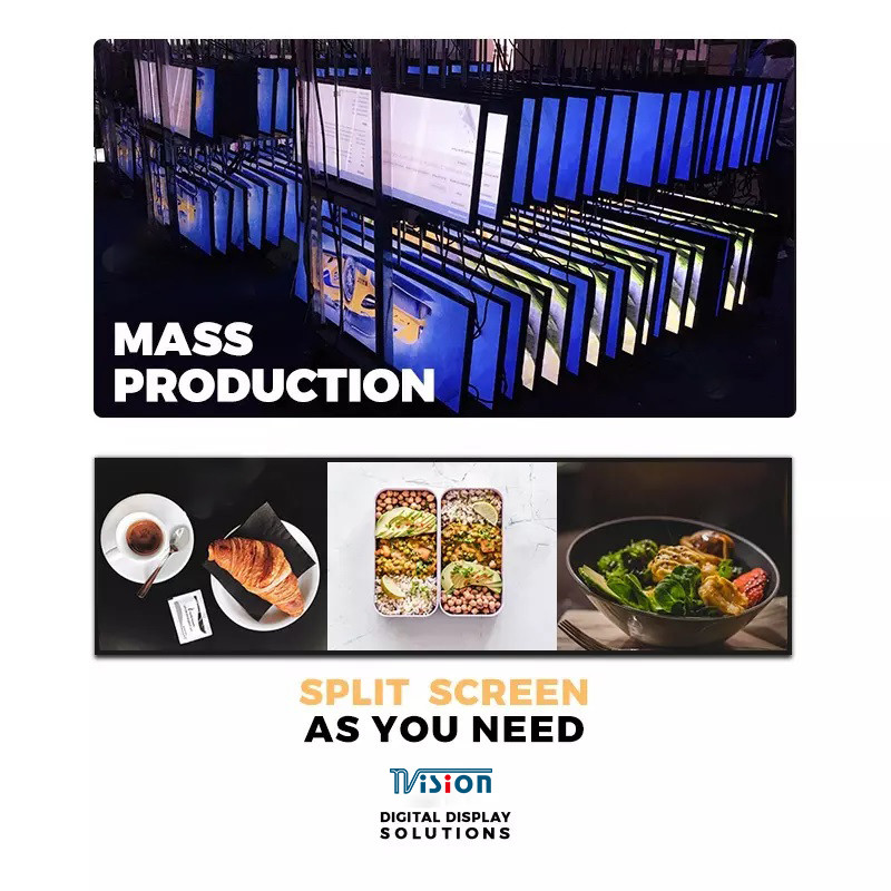 36 Inch Bar Type Lcd Display Monitor Screen Shelf Edge Digital Signage Stretched