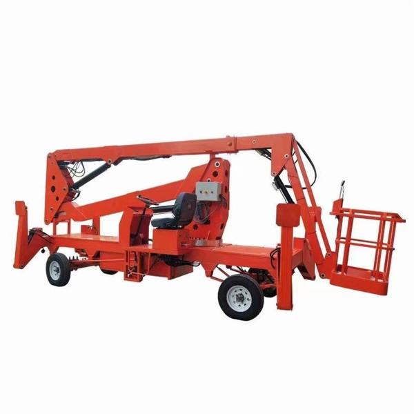 30m Mobile Aerial Electric Lifting Platform Diesel Truck Mounted Knuckle Boom