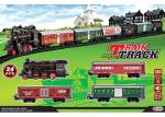 Electric Classic Train Railway Race Set W / Sound For Christmas Gift