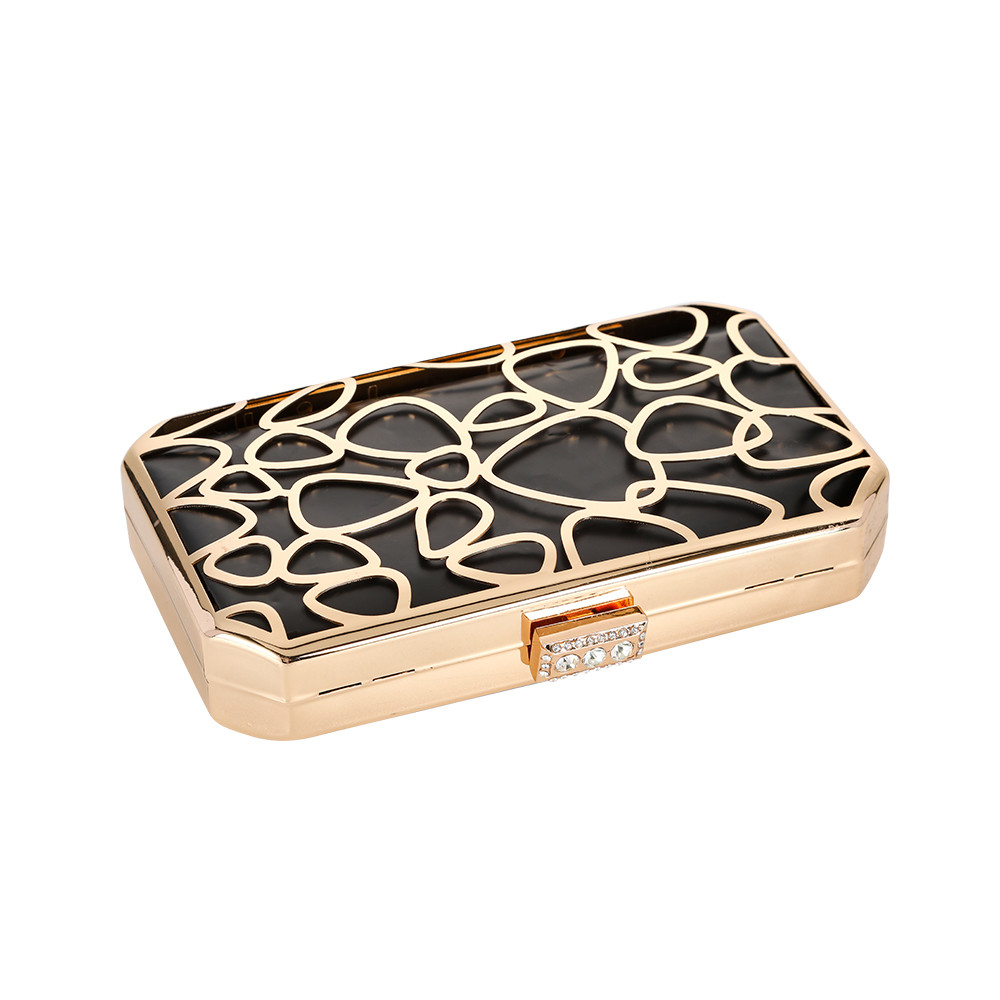 19*11cm Bubble Hollow Out Octagon Clutch Frame With Chain Loops