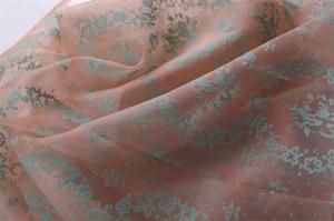 Wholesale 40gsm 56&quot; Sublimation Printed Fabric 20d Poly Chiffon Material Organza Flocking Design from china suppliers