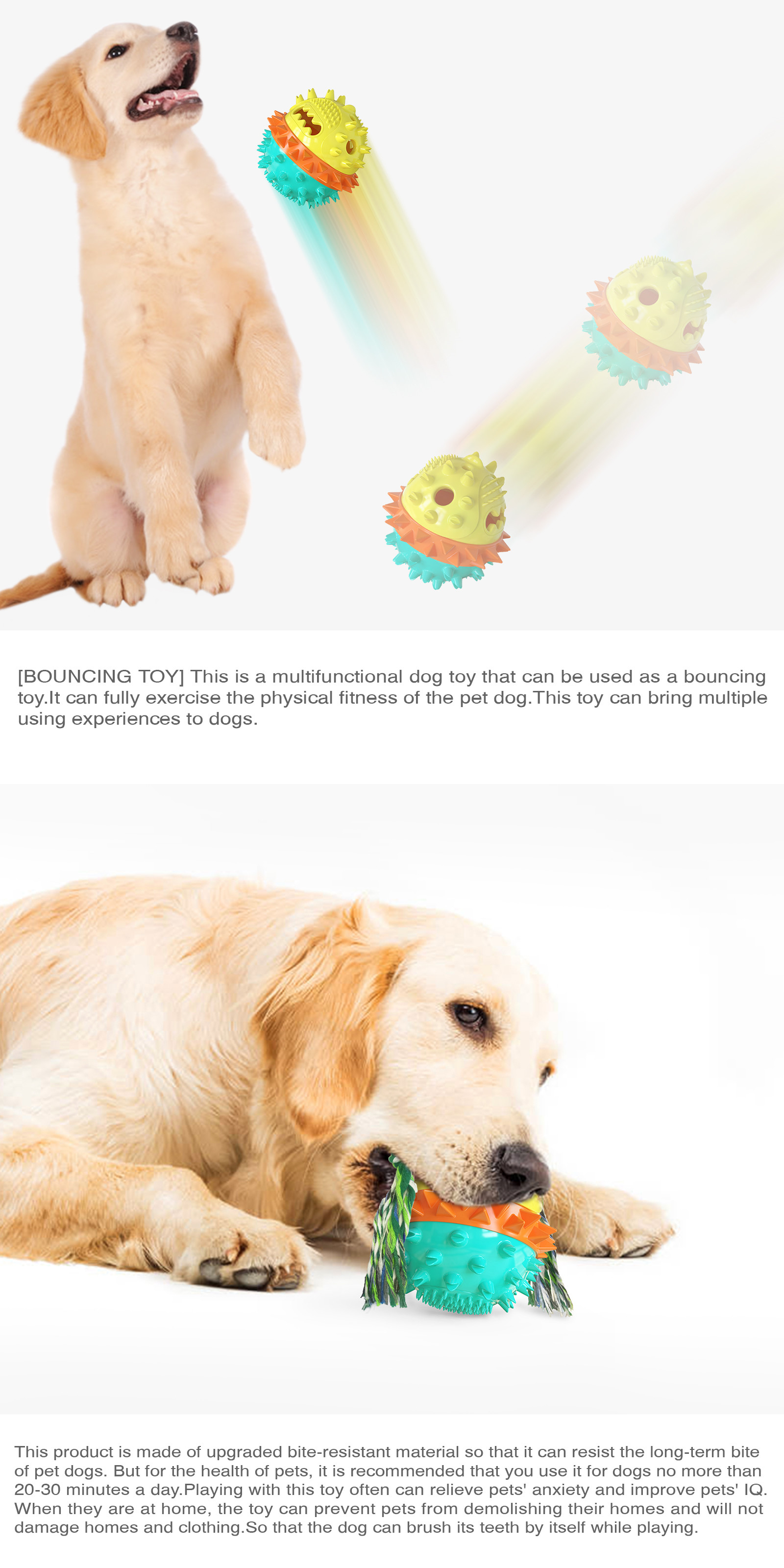 Squeaking Pet Dog Molar Stick Sound Dog Toys Vent Leakage Bal