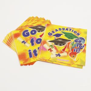 Wholesale 250 * 250mm Printing Paper Napkin 2 PLY Custom Logo Flower Decoration For Child from china suppliers