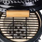 54x42.5x41.5CM 2 In 1 Kamado Ceramic Kettle Grill For Outdoor Cool Camping BBQ