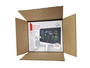 Battery Operated Home Weather System Compact Weather Station With Black Digits Barometer