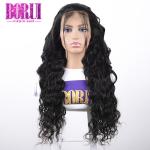 Natural Color Brazilian Human Hair Pre Plucked Loose Wave Lace Front Wig