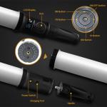 Full Color 360 Degree RGB LED Tube Light 24w Battery Powered Video Lights With