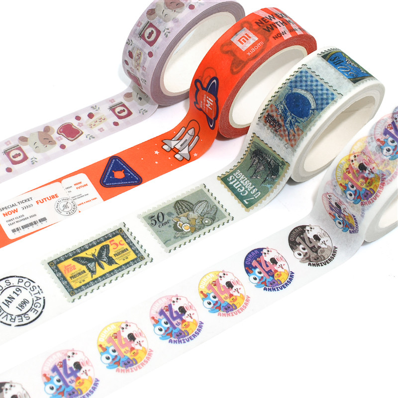 Cute Kawaii Custom Washi Tape Printing Easy Tear Masking Washi Tape