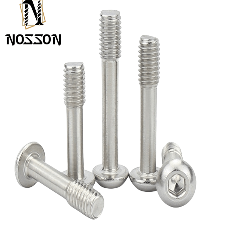 Sliver Finish Customized Stainless Steel A2 AISI 303 316 Alloy Steel Hex Socket Head Captive Panel Screws for Industrial Applications