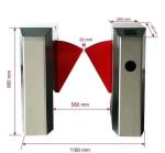 Soft Wing SUS304 DC Motor Optical Barrier Turnstiles