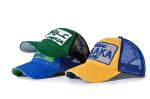 Woven Patch Logo Embroidery Baseball Caps Curved Brim 58cm Running Hats