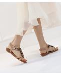 BS175 Fashion Sandals Women'S European And American Rhinestone Cross Strap Back