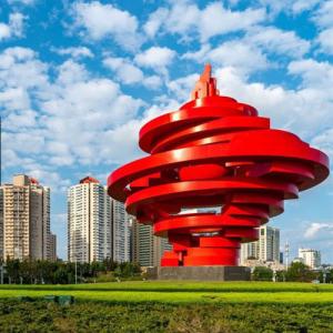 Wholesale Urban Landmark Metal Large Modern Outdoor Sculpture Abstract Polished from china suppliers