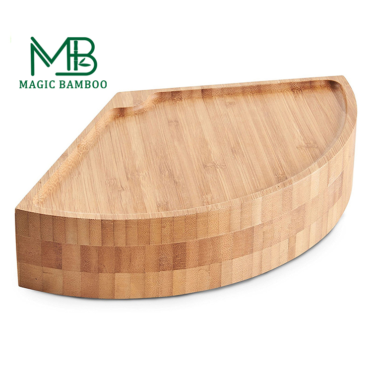 Round Bamboo Kitchen Cutting Board Knife Set For Chopping Blocks