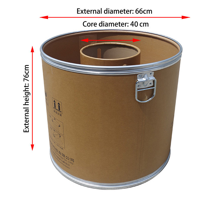 350kg Welding Wire Fiber Storage Drums Zinc Wire Kraft Paper Fiberboard Barrel