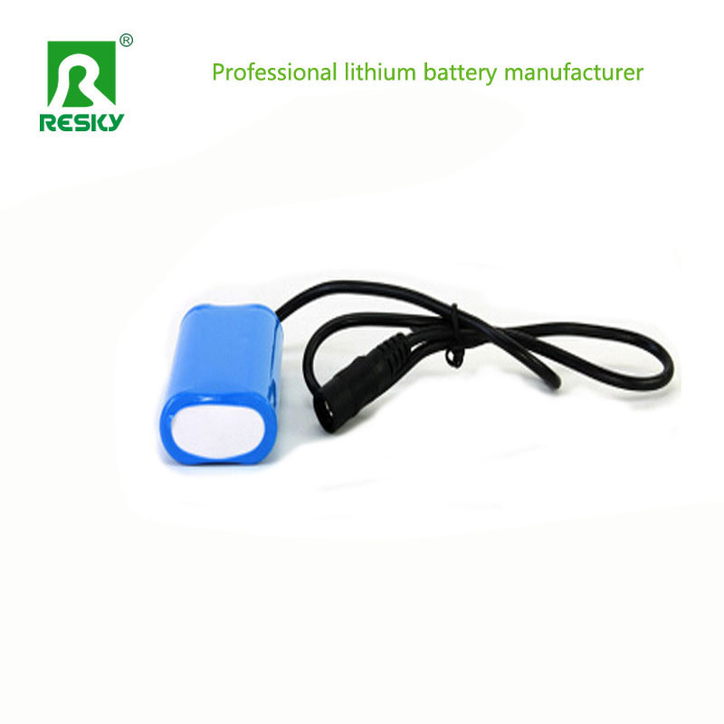 16W Li-ion Battery Pack 18650 7.4V 2s1p 2200mAh Rechargeable Lithium Batteries