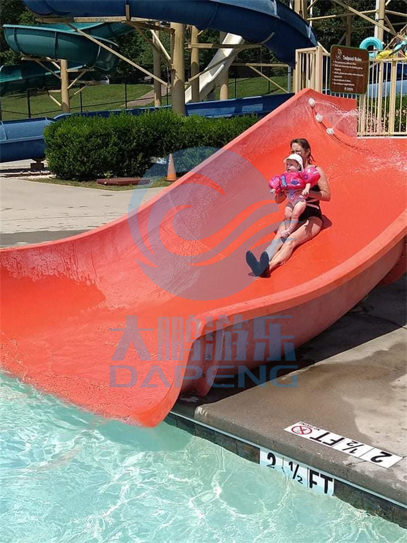 2.5 meters Wide Family Slide Fiberglass Pool Slide For Kids And Adults