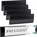 Rustproof Aluminium Door Sign Holders Adhesive Door Nameplate Holder