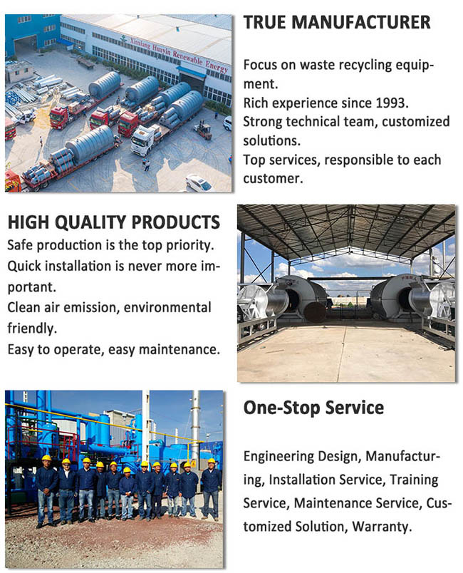10 Tons Used Tyre Rubber Plastic Pyrolysis Plant To Fuel Oil Fast Intallation