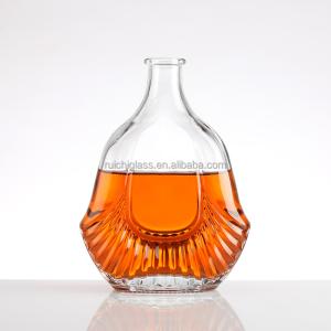 Wholesale Custom Design 500ml 700ml Glass Liquor Brandy Bottle Super Flint Glass Body Material from china suppliers