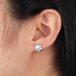 Fashion stud earrings, women's jewelry wholesale, zircon stainless steel stud
