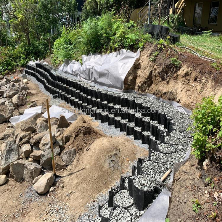 Black Gravel Stabilizer Geocell Grid with Honeycomb Design and 1.0-1.7mm Thickness