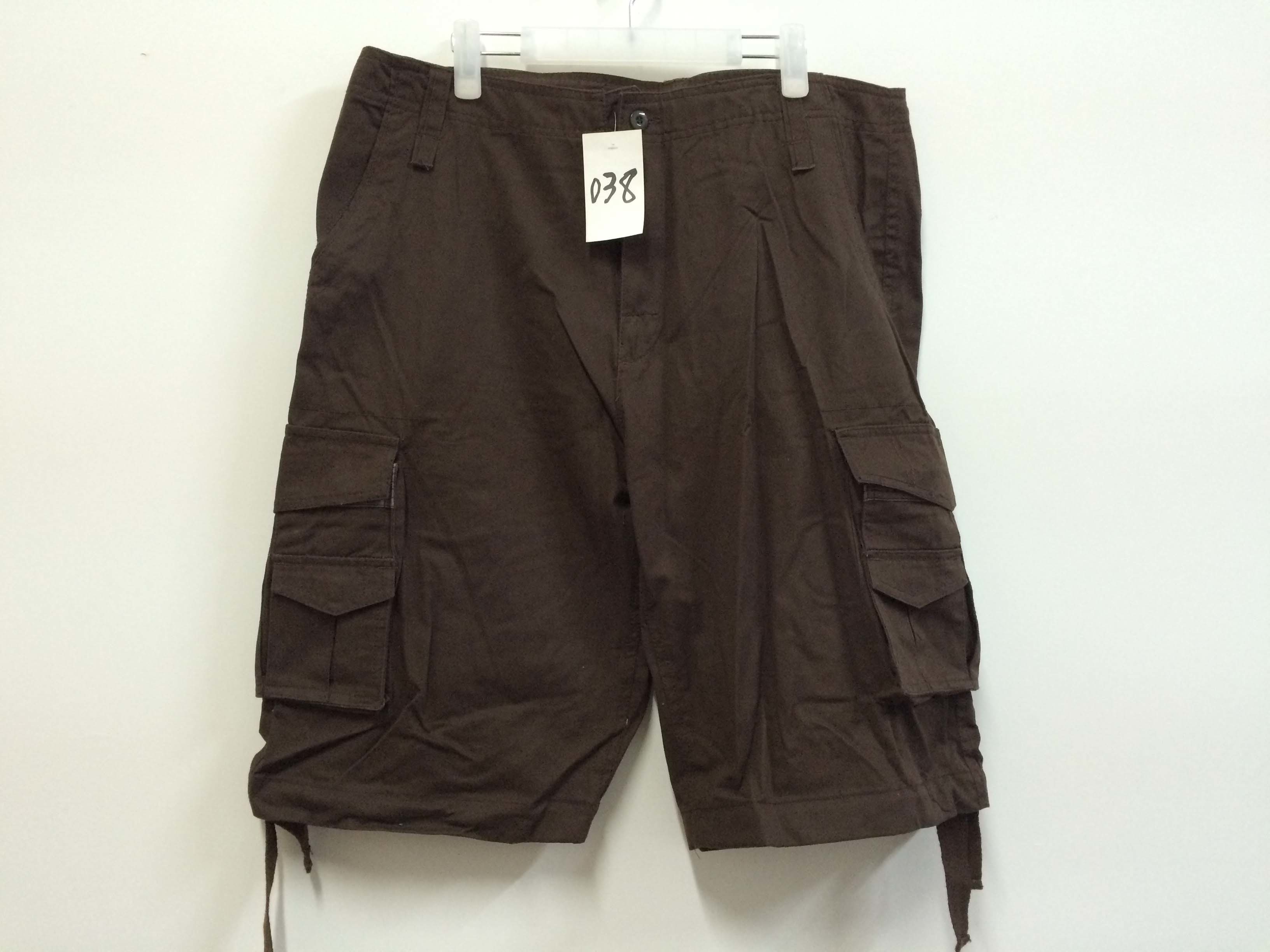 short, mens short in 100% cotton, fishing short, casual short, chocolate color, S-3XL
