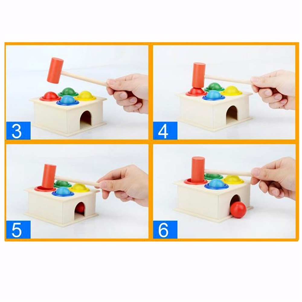 Piling Hand 10cm Shape Matching Toy Wooden Musical Instruments