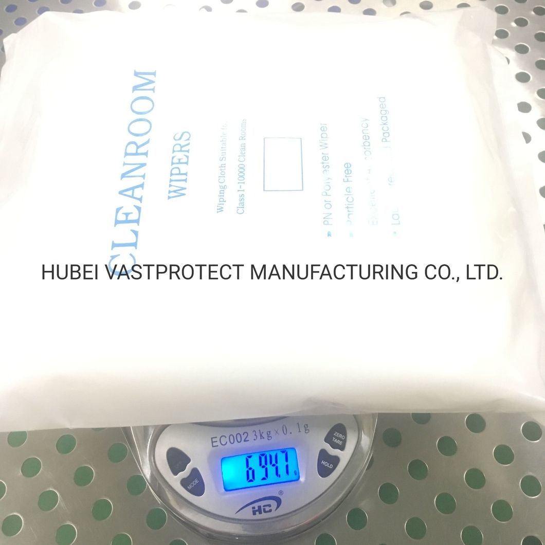 Anti-Static Lint Free 100% Polyester Microfiber Cleanroom Wipers for Industrial Use