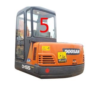 Wholesale White Excavator Cab Glass DAEWOO DH55 Back Side Position NO.5 from china suppliers