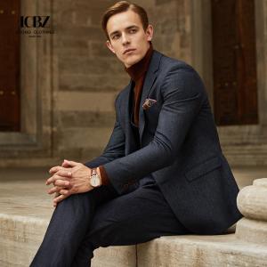 Wholesale 2 Pieces Blazer Vest Pants Set for Men's Slim Fit Wedding Suit Business Formal Wear from china suppliers