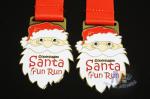 Christmas Festival Fun Run Metal Award Medals Gold Plating Sublimated Ribbon