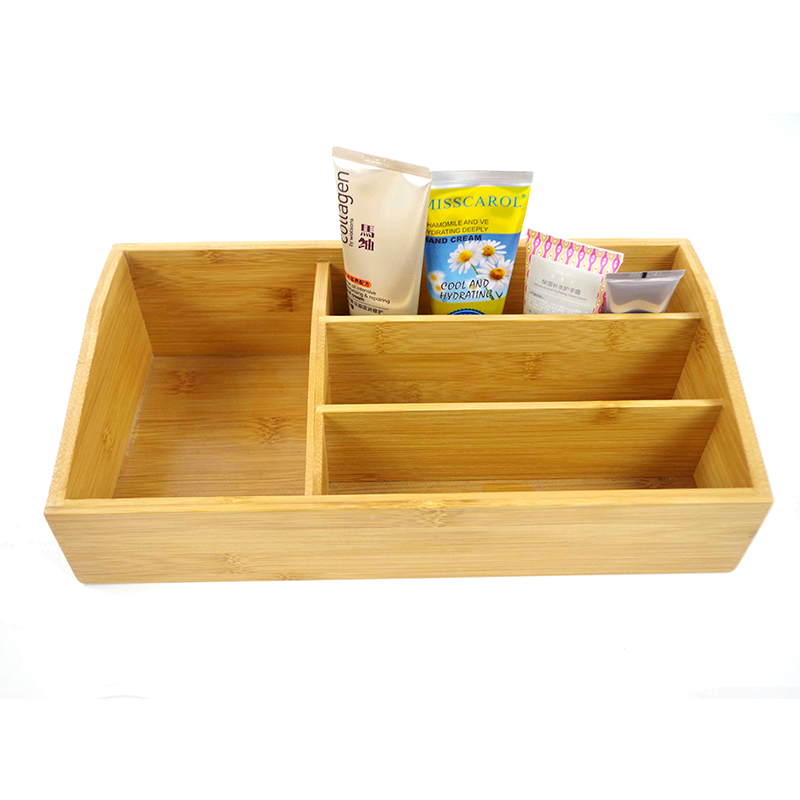 CE Certificate Modern Bamboo Desk Storage Organizers Set with Removable Dividers