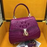 Authentic Crocodile Skin Lady Saddle Purse Genuine Alligator Leather Female