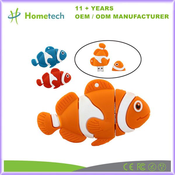 Custom Fish Shape USB 3.0 Stick 16GB 32GB 128GB High Speeds 64GB Memory USB