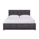 Dark Grey Double Size Linen Fabric Wood Upholstered Bed Wholesale Bed Manufactur
