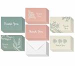 6 Kinds Floral Designs Thanks Greeting Card Various Inner Paper Available