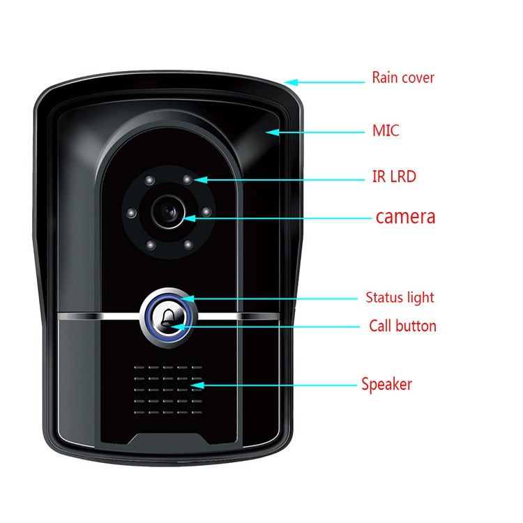 110 - 240 V Wireless Intercom Doorbell , 0.47 Kg Villa Home Video Intercom
