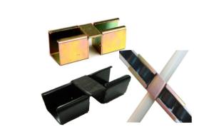 Wholesale Black / Golden Metal Roller Track Joint / Connectors 28mm Coated Pipes from china suppliers