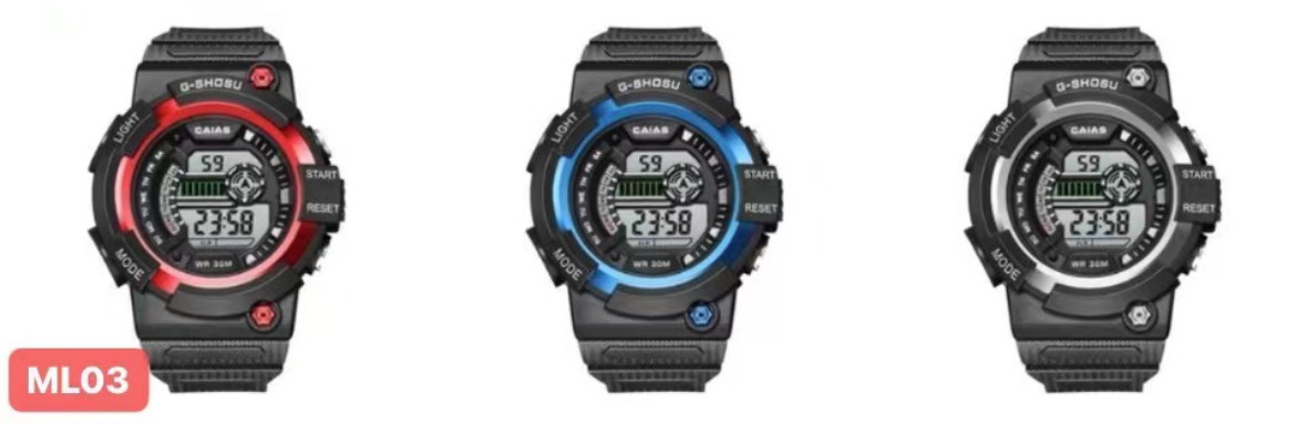 Men′ S Gift Watches Digital Light Waterproof Sports Silicone Strap Watches