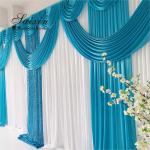 China manufacturer wholesale drape cloth curtains valance for wedding stage