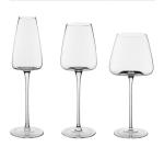 Handblown Crystal Burgundy Red Wine Glasses Lead Free 260ml