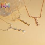 50cm Chain 304 Stainless Steel Deer Necklace With Nameplate Pendant