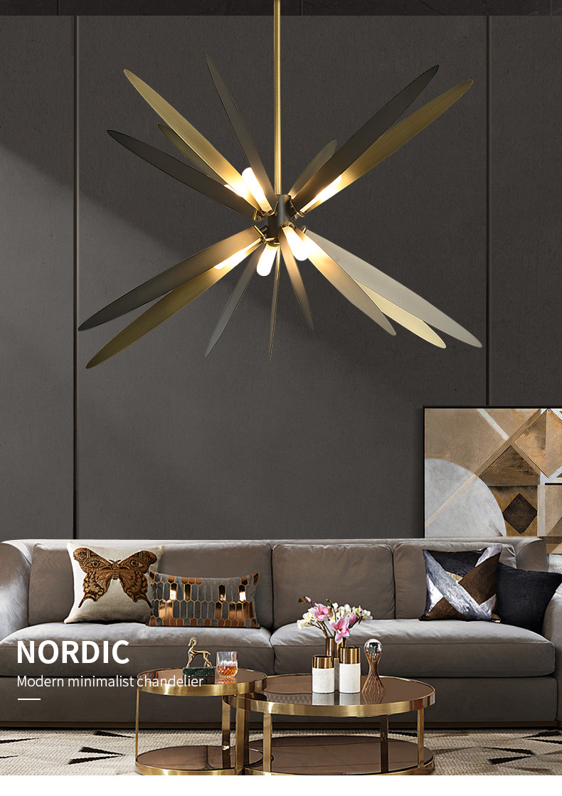 Nordic Black Dragonfly Art Chandelier Luxury Living Room Restaurant Cafe Libellule Chandelier(WH-MI-343)