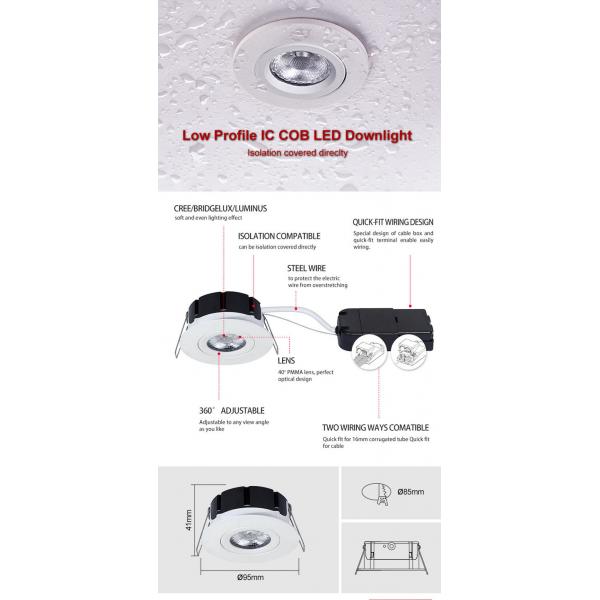 7W Dimmable LED Recessed Lighting IP65 Rated Downlights Low Voltage