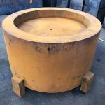 ISO9001 Corten Steel Round Fire Pit 600mm Portable Steel Fire Pits