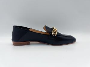 Wholesale Fashion Loafers Womens Flat Leather Shoes Custom With Metal Chain from china suppliers