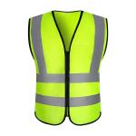 Reflective Outdoor PPE Safety Workwear Zipper Pockets Vest For Construction