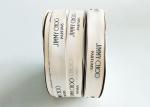 Logo Customed White Satin Ribbon Roll , Nylon Wired Satin Ribbon For Packaging