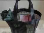 OEM Service Mesh Handbag For Beach Outdoor Sports Or Shopping PVC Mesh Storage